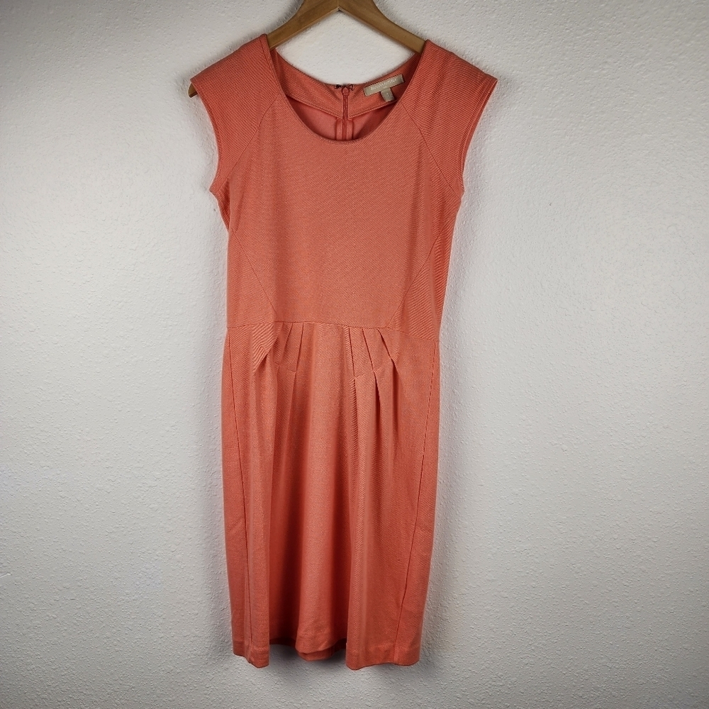 Banana Republic Orange Textured Cap Sleeve Casual Cotton Dress Size 2